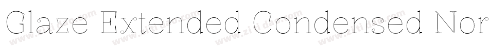 Glaze Extended Condensed Normal字体转换
